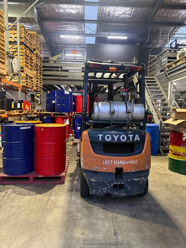 Warehouse forklift drums